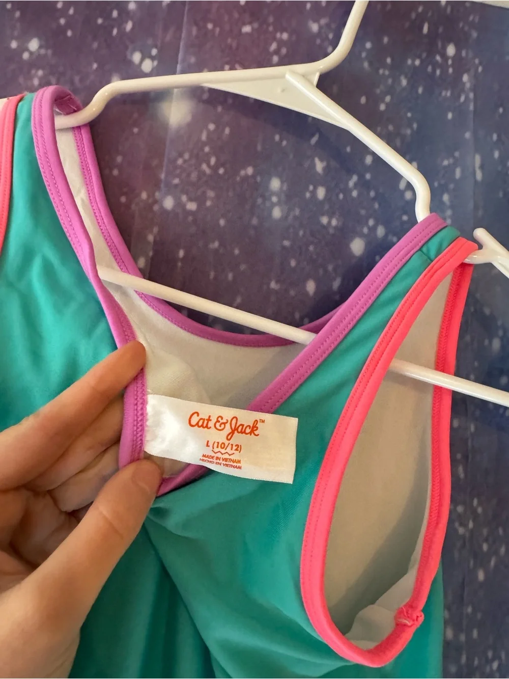 New cat & Jack one piece swimsuit size girls large